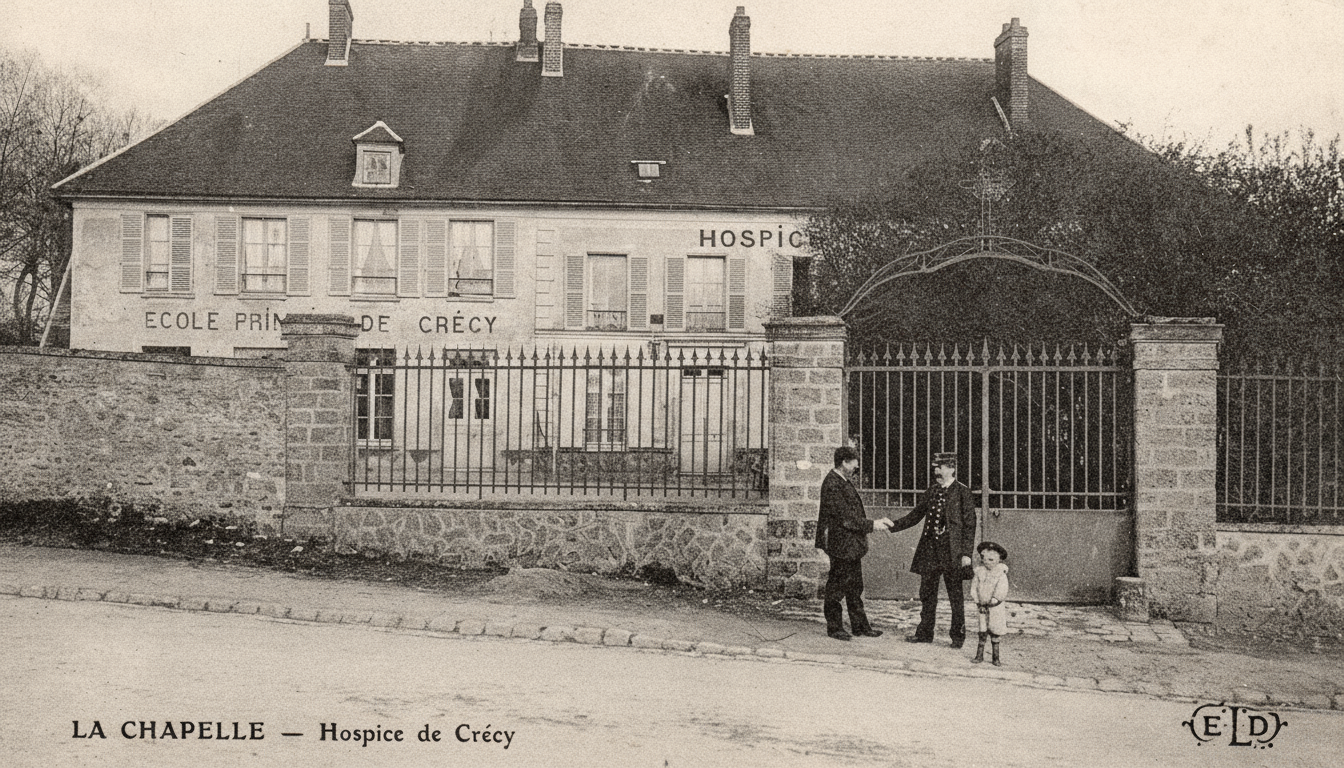 Photographie ancienne école et hospice.